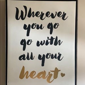 Inspirational quote painting